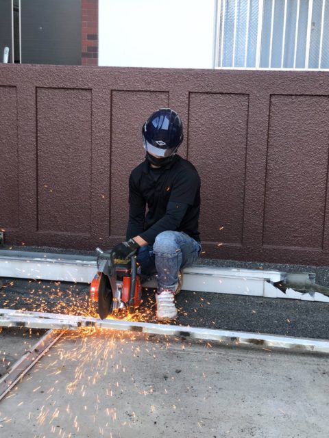 駐輪場撤去工事